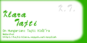 klara tajti business card